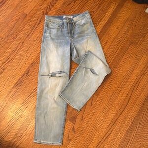 Athleta jeans, ripped, size 2, light blue